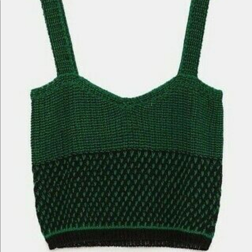 Zara limited edition jacquard knit tank NWT med